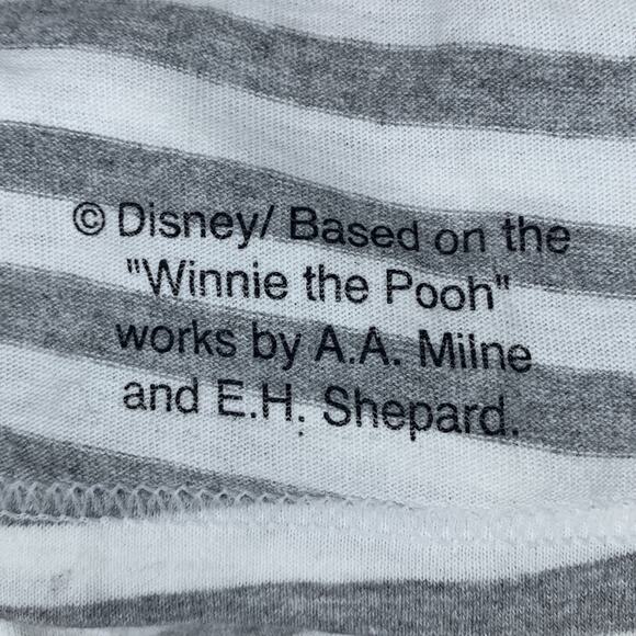Disney Store Winnie The Pooh Top Short Sleeve White and Gray Size S - Picture 8 of 8